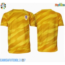 Camisa de time de futebol Croácia Goleiro Replicas 1º Equipamento Europeu 2024 Manga Curta